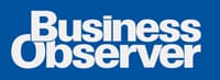 White text saying "Business Observer" on a blue background.