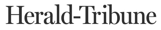 Bold, black serif text reads "Herald-Tribune" on a white background.