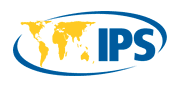 A logo featuring a stylized world map in yellow within an oval shape, accompanied by the letters "IPS" in blue. A blue swoosh encircles the map and letters. The design has a global and professional appearance.